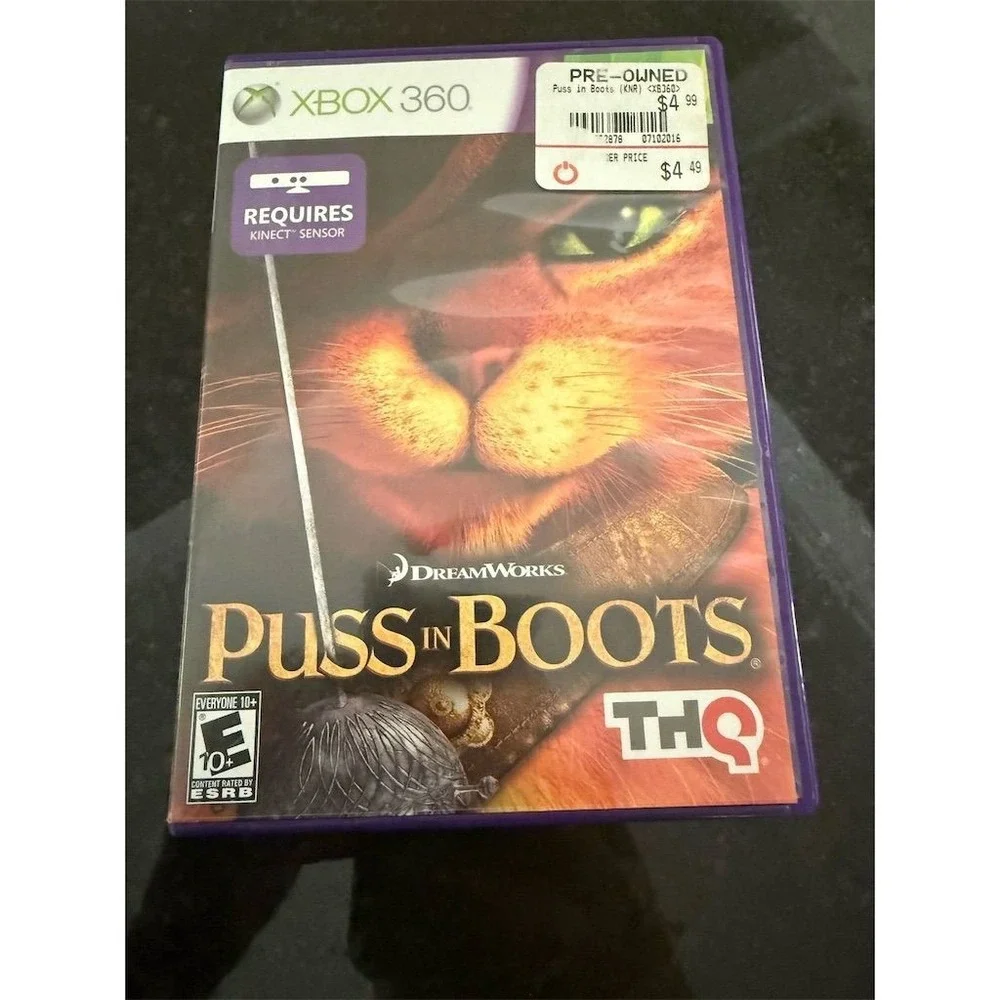Puss in Boots Xbox 360 Kinect Action Adventure Game E10+